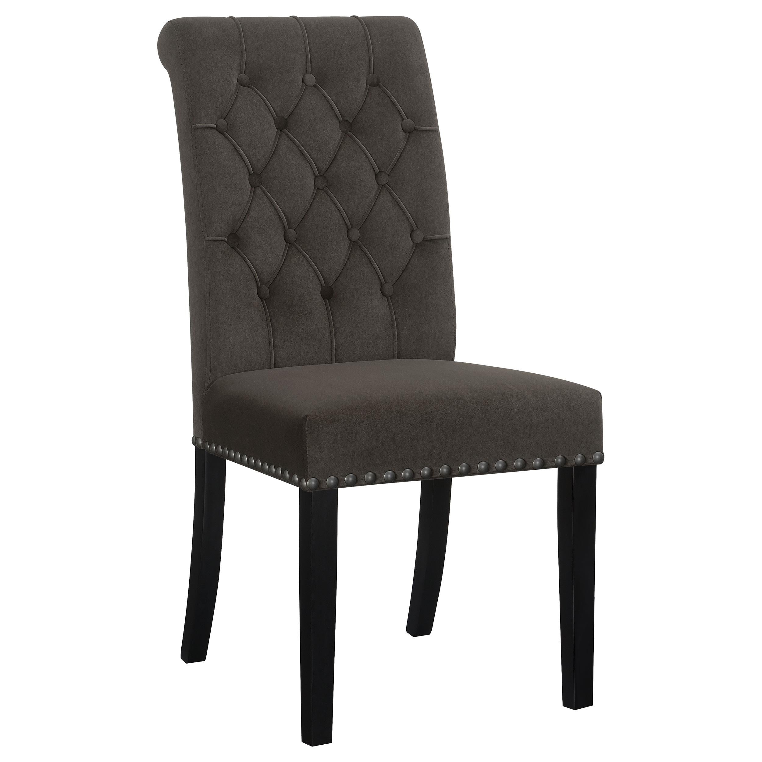 Coaster Furniture Alana 115172 Velvet Upholstered Dining Side Chair - Brown IMAGE 1